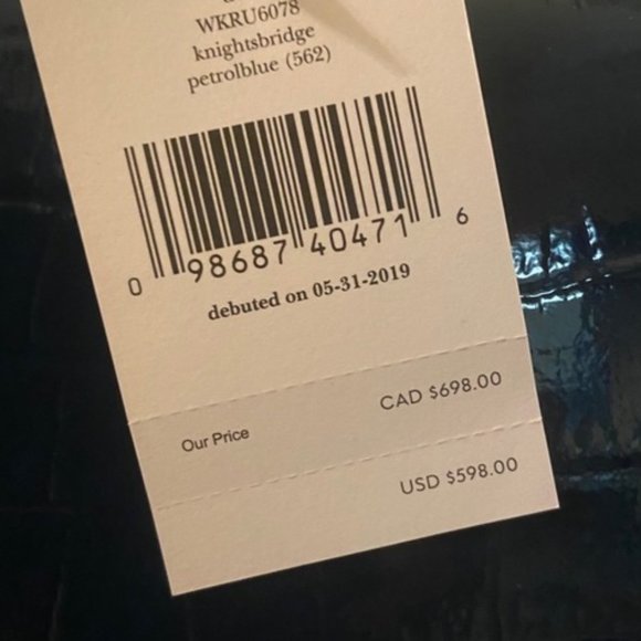 Kate Spade New York Knightsbridge Doris  Embossed Leather Satchel Purse - Picture 14 of 15